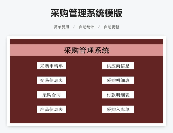 采购管理系统模版