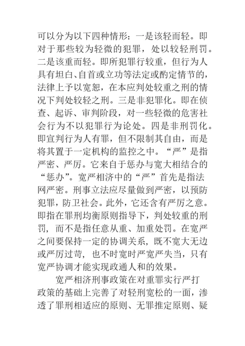 宽严相济刑事政策研究.docx