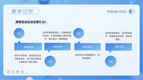蓝色简约安全教育教学设计PPT模板宣传PPT动态PPT