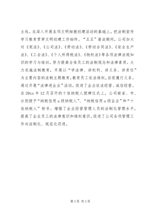 企业依法经营交流材料.docx