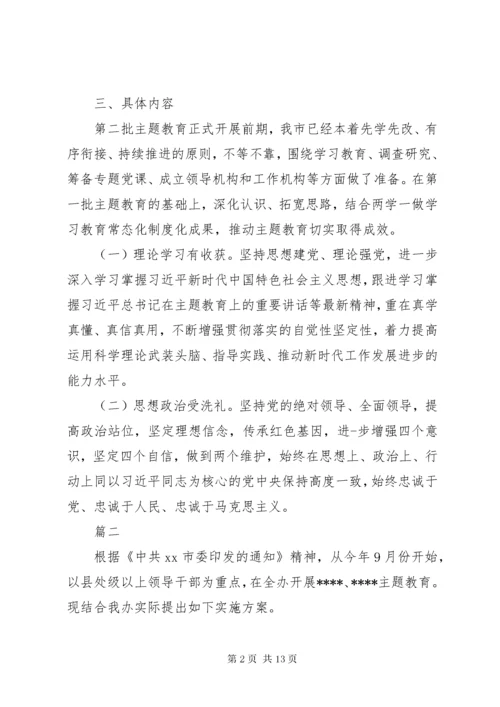 第二批主题教育实施方案.docx