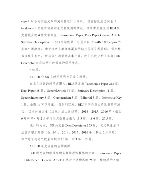 生物多样性数据论文发表趋势分析.docx
