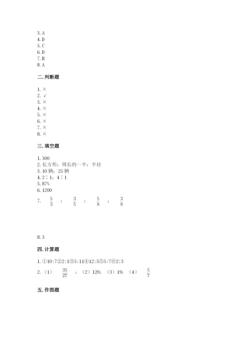 六年级上册数学期末测试卷带答案（夺分金卷）.docx