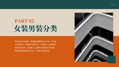 绿橙简约复古服装品牌介绍PPT模板