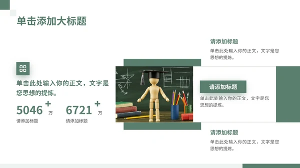 绿色简约学术风学术报告通用PPT模板