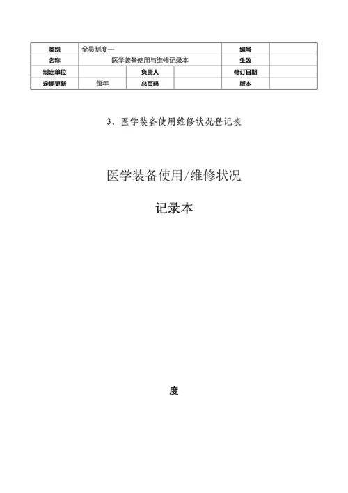 4--医学工程部(设备科)---医学装备使用、维修、保养台账.docx