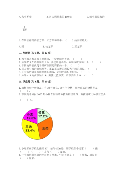 小学数学六年级上册期末卷及完整答案【各地真题】.docx