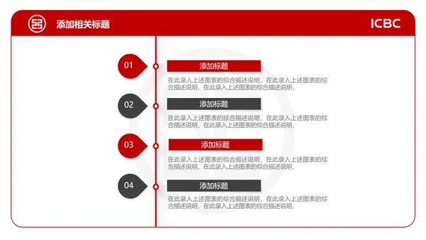中国工商银行工行工作总结汇报PPT模板