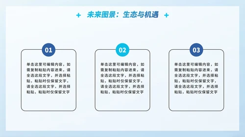 蓝白简约拟态科技风医疗PPT模板