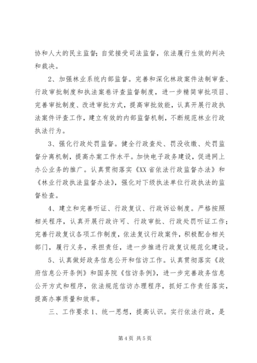 林业系统年度依法行政工作计划.docx