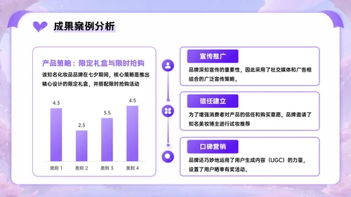 紫色3D立体风七夕电商促销活动PPT模板