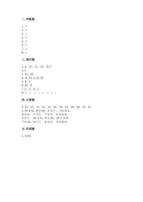 人教版一年级上册数学期末考试试卷精品【满分必刷】.docx