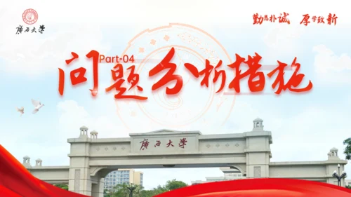 广西大学毕业答辩学院风通用PPT模板