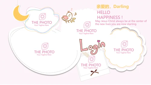 粉色卡通母婴主题动态PPT