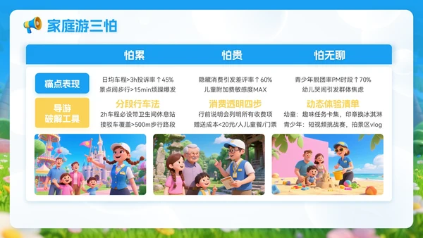 蓝金色3D立体风8月旅游攻略旅游游玩路线