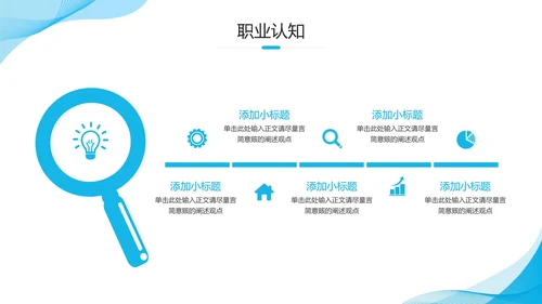 蓝色简约风大学生职业生涯规划