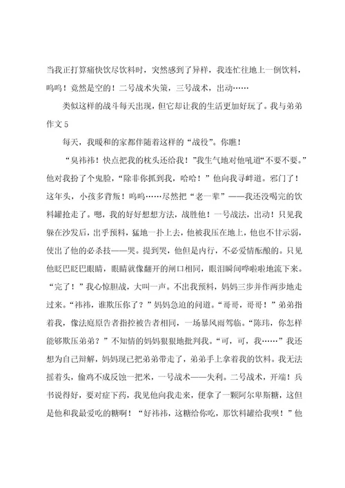 我与弟弟作文