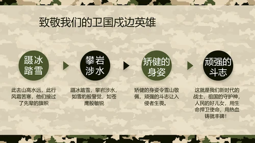迷彩风八一特种兵部队工作总结动态PPT模板