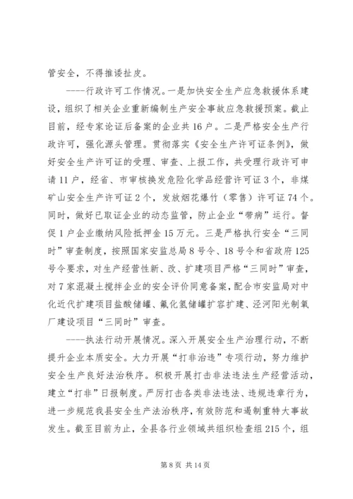 县安监局目标责任制工作报告.docx