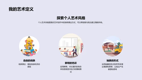 艺术学习成果展示PPT模板