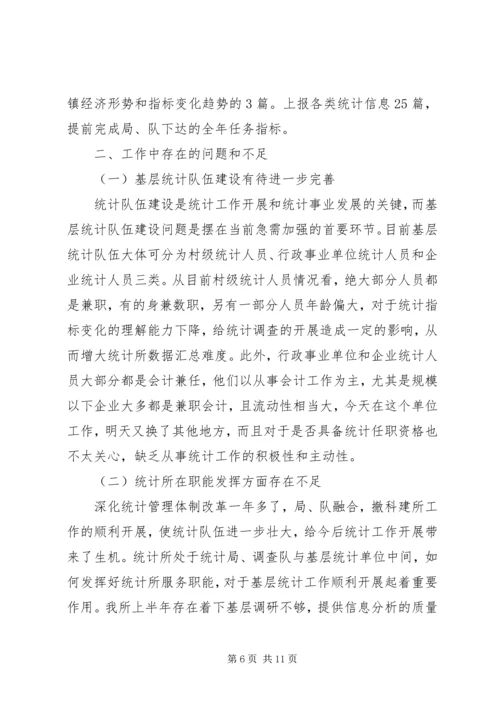 乡镇统计工作半年总结精选三篇.docx