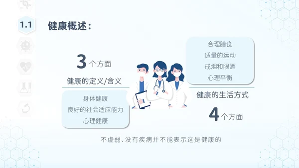 蓝色简约医疗科技教育培训PPT模板健康宣教