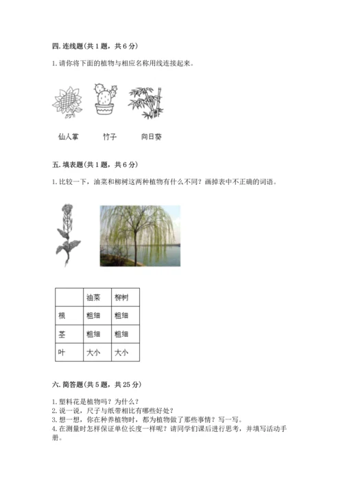 教科版一年级上册科学期末测试卷有答案解析.docx