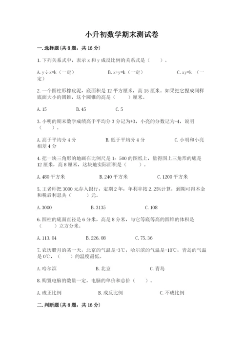 小升初数学期末测试卷及一套完整答案.docx