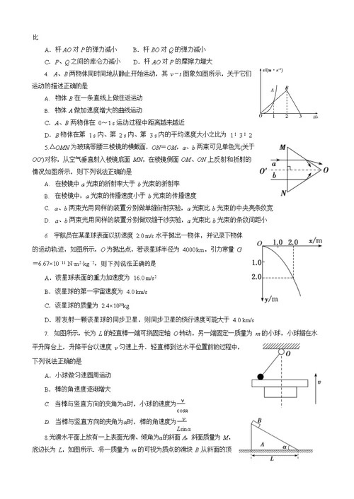 2020年潍坊一中高三一模物理试题(共11页)