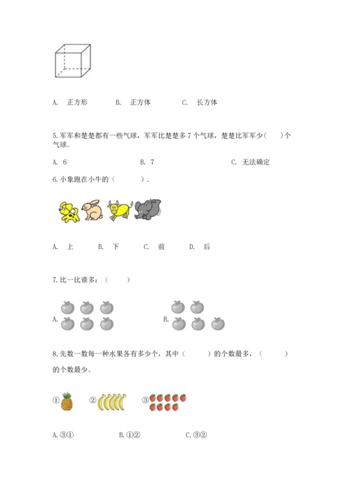 人教版一年级上册数学期中测试卷（各地真题）word版.docx