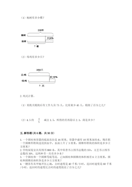 北京版六年级下册数学期中测试卷完整答案.docx