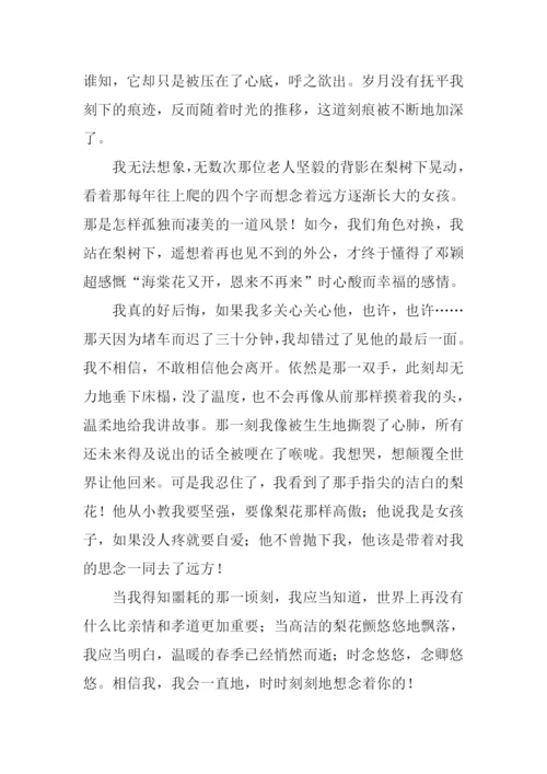 时念悠悠作文.docx