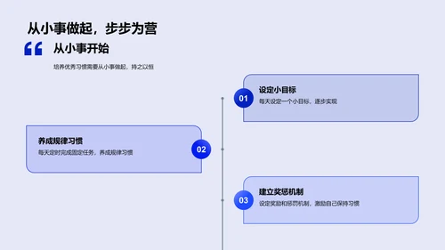 培养优秀习惯