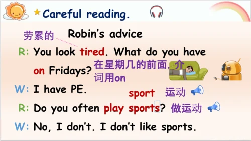 Unit 2 My week Part B & C Read and write & Story t