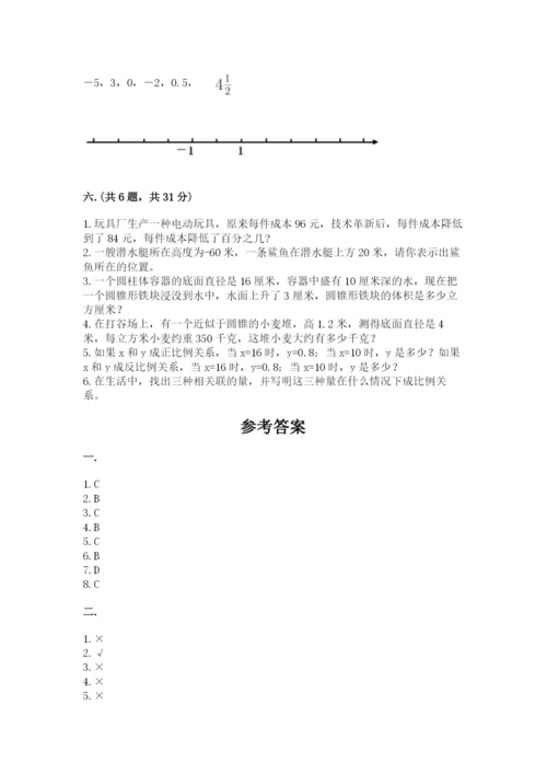 小学数学六年级下册竞赛试题精品（满分必刷）.docx