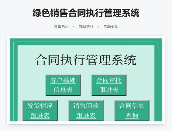 绿色销售合同执行管理系统
