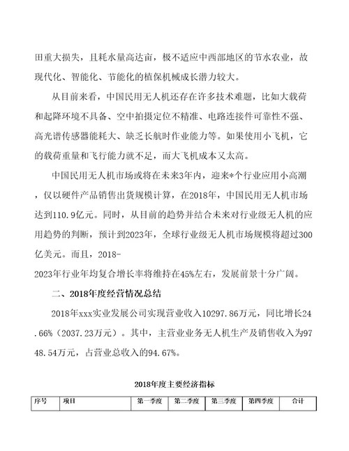 郑州新建无人机项目年度总结报告