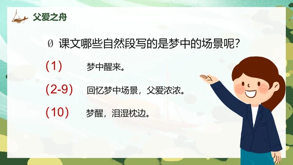 部编版语文五年级上册父爱之舟课件PPT模板