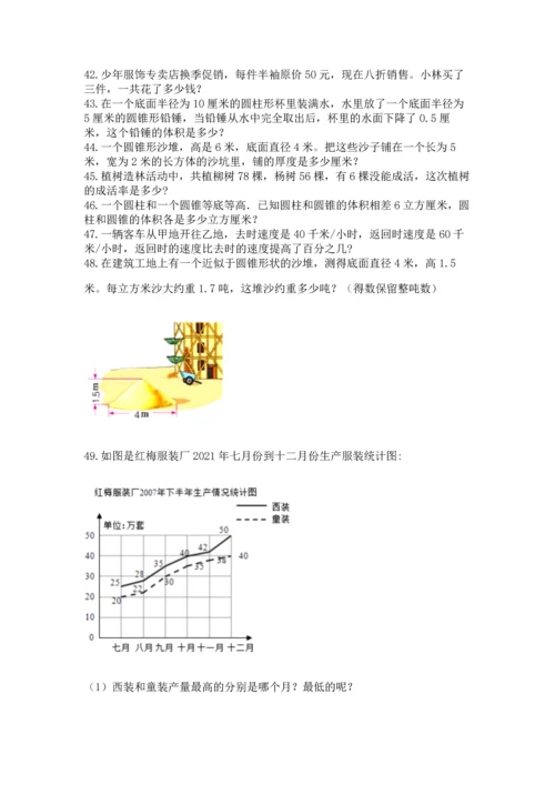 六年级小升初数学应用题50道精品【含答案】.docx