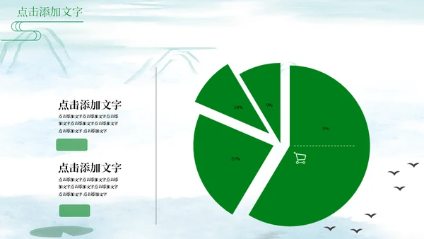 绿意山水中国风端午节习俗介绍通用PPT模板