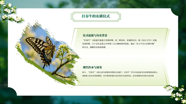 绿色二十四节气立春PPT模板
