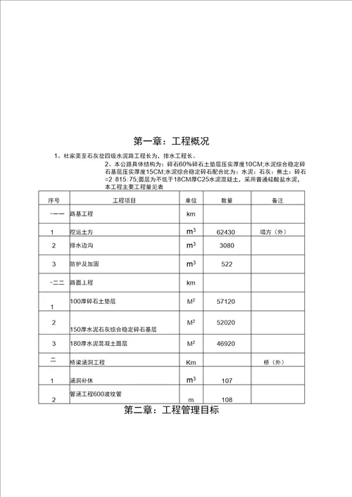 农村道路硬化工程施工组织设计