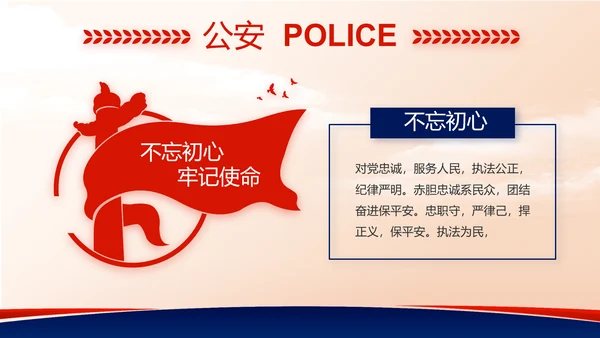 大气公安警察工作总结汇报动态PPT模板