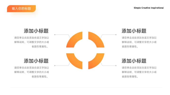 家居橙色渐变公司宣传画册PPT模板