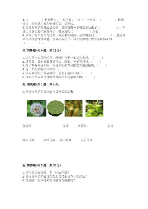 科学四年级下册第一单元植物的生长变化测试卷【必刷】.docx