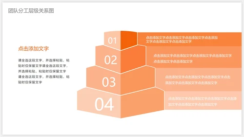 橙色立体商务金字塔关系图PPT模板