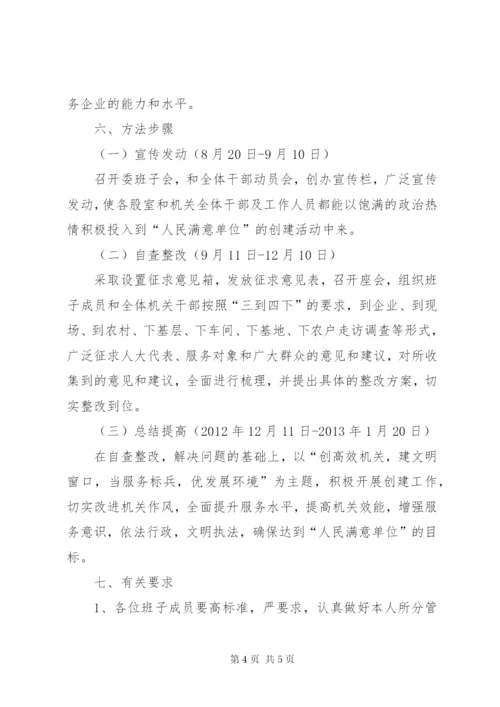 工信委人民满意单位创建方案.docx