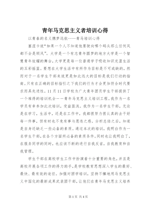 青年马克思主义者培训心得 (4).docx
