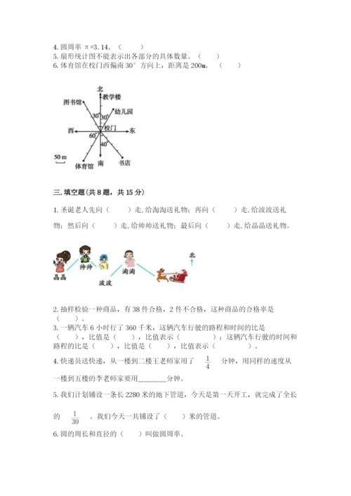 小学数学六年级上册期末卷附参考答案（完整版）.docx