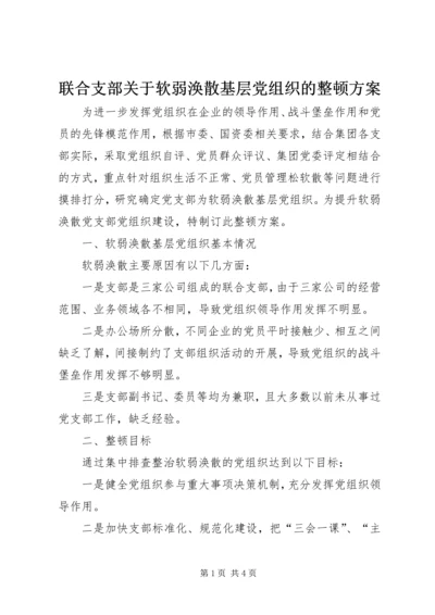 联合支部关于软弱涣散基层党组织的整顿方案 (2).docx